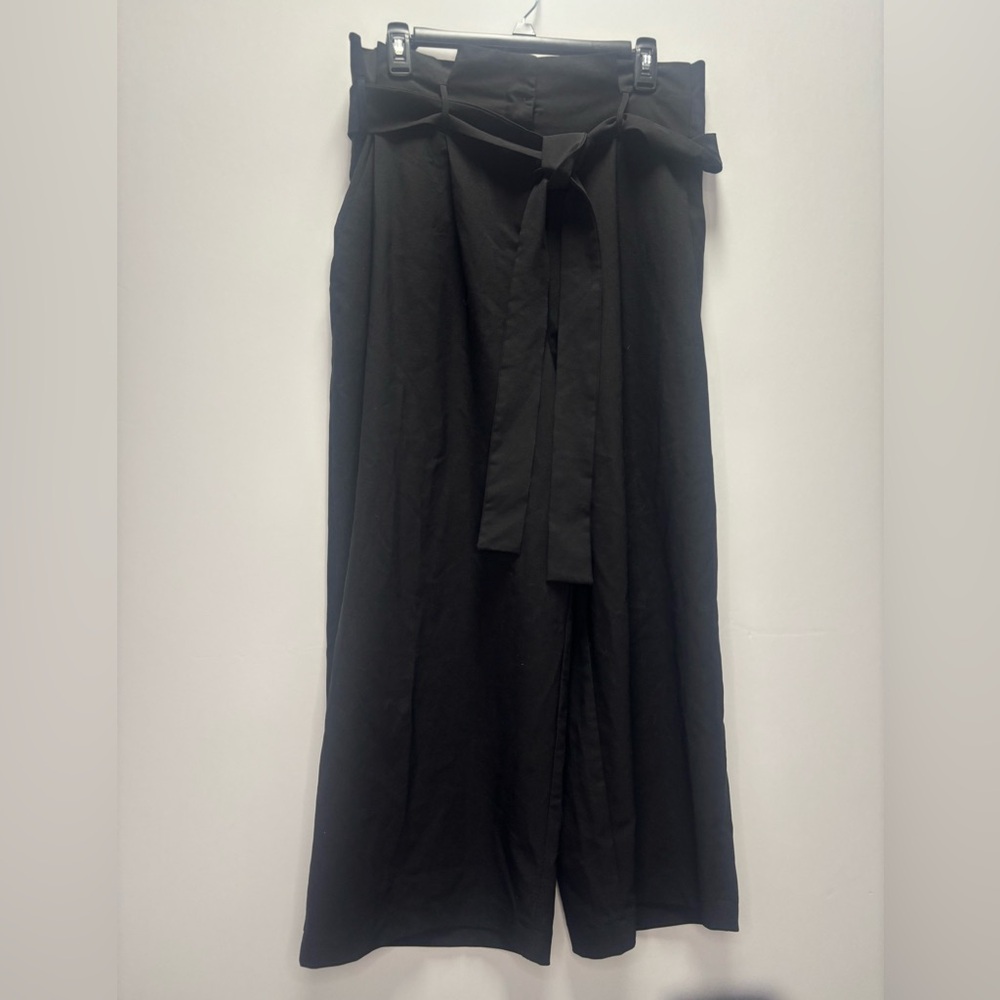 Molly Green Tie-Waist Dress Pants Black Size Large